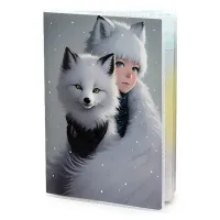 Обложка для паспорта ПВХ Аниме девушка и зверек MOB332