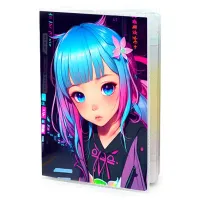 Обложка для паспорта ПВХ Аниме девушка MOB339