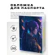 Обложка для паспорта ПВХ Киберпанк девушка MOB347