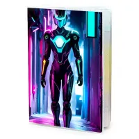 Обложка для паспорта ПВХ Киберпанк боевой костюм MOB352