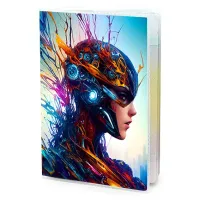 Обложка для паспорта ПВХ Киберпанк девушка MOB355