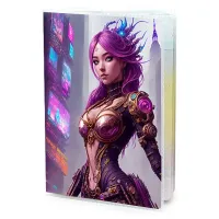 Обложка для паспорта ПВХ Киберпанк девушка MOB358