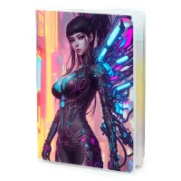 Обложка для паспорта ПВХ Киберпанк девушка MOB360
