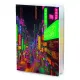 Обложка для паспорта ПВХ Киберпанк неон улица MOB369