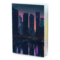 Обложка для паспорта ПВХ Киберпанк город MOB379