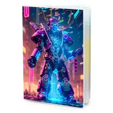 Обложка для паспорта ПВХ Киберпанк робот MOB380