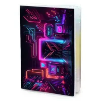 Обложка для паспорта ПВХ Неоновый зал игровых автоматов MOB408
