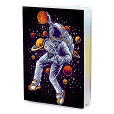 Обложка для паспорта ПВХ Космонавт баскетбол MOB532