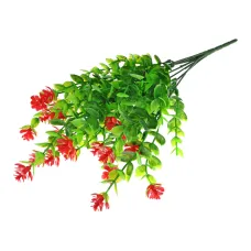 Искусственные цветы Эвкалипт 33х10см, цвет красный TCV004-04