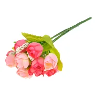 Искусственные цветы Розочки, 24х9см, цвет розовый TCV007-02