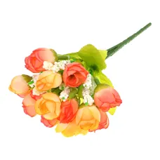 Искусственные цветы Чайные розы, 22,5х9см, цвет оранжевый TCV008-01