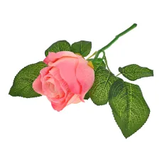 Искусственный цветок Роза, 29х7см, цвет розовый TCV009-02