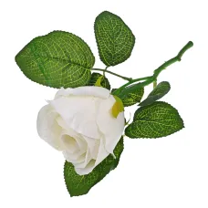 Искусственный цветок Роза, 29х7см, цвет белый TCV009-06