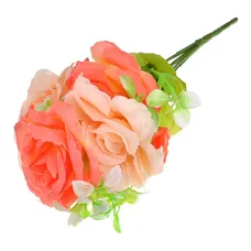 Искусственные цветы Розы, 30х13см, цвет оранжевый TCV014-01