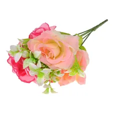 Искусственные цветы Розы, 30х13см, цвет розовый TCV014-02