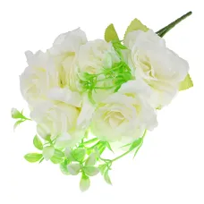 Искусственные цветы Розы, 30х13см, цвет белый TCV014-03