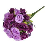 Искусственные цветы Розы, 24х10см, цвет фиолетовый TCV016-01