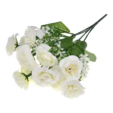 Искусственные цветы Розы, 32х14см, цвет белый TCV019-02