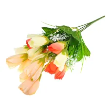 Искусственные цветы Магнолия, 36х12см, цвет бежево-бело-оранжевый TCV020-02