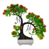 Искусственное растение Бонсай в горшке, 27х27х9см, цвет оранжевый TCV028-03