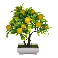Искусственное растение Бонсай Лимон в горшке, 24х20х12см TCV030-03