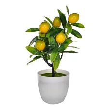 Искусственное растение Бонсай Лимон в горшке, 25х9х15см TCV030-08