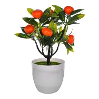 Искусственное растение Бонсай Апельсин в горшке, 25х9х15см TCV030-09