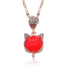 Кулон Кот на цепочке, 25х12мм BJK345