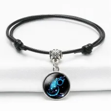 Браслет-амулет на вощеном шнурке Знаки Зодиака, Водолей BS631-06
