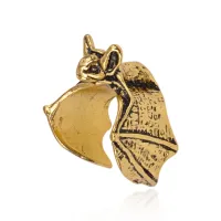 Безразмерное кольцо Летучая мышь, цвет золотой KL395
