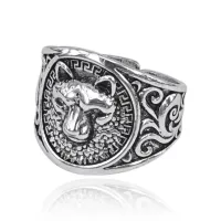 Безразмерное кольцо Волк, 17мм KL396