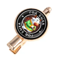 Заколка Восточный гороскоп - год Быка HZF-0100