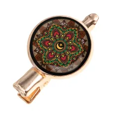 Заколка Мандала Звезда и полумесяц HZF-0277