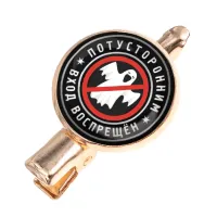 Заколка Потусторонним вход воспрещен HZF-0369