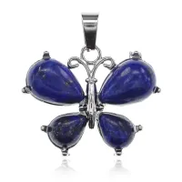 Кулон Бабочка, 2х3см, лазурит BJK351-05