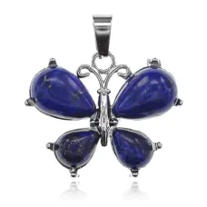 Кулон Бабочка, 2х3см, лазурит BJK351-05