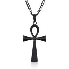 Кулон Анкх на цепочке, цвет черный AC202-02