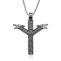 Кулон Альгиз на цепочке, 6х5см AC203