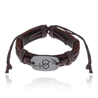 Браслет Любовь из натуральной кожи, 1,5см BS659