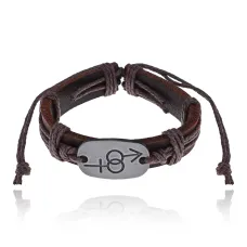 Браслет Любовь из натуральной кожи, 1,5см BS659