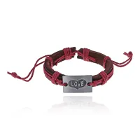 Браслет Любовь из натуральной кожи, 1,5см BS662