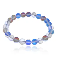 Браслет из синтетического опала, цвет синий, 8мм BJBS-365-01