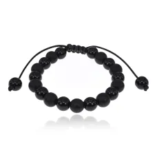 Браслет, шунгит + черный агат, 8мм BJBS-367-01