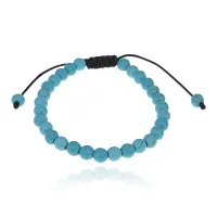 Браслет из бирюзы, 6мм BJBS-368-01