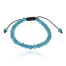 Браслет из бирюзы, 6мм BJBS-368-01