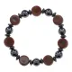 Браслет из агата и магнитного гематита, 12мм BS572-02