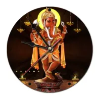 Часы настенные Ганеша 20см, пластик MCH024