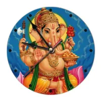 Часы настенные Ганеша 20см, пластик MCH032