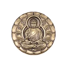 Значок Будда, латунь, d.3см V-ZN001