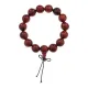 Браслет из красного дерева с Гуру-бусиной, 14мм BS677